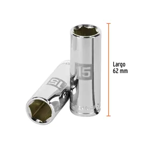 Juego de Llaves de Tubo de 6 Puntas, 15 mm de Largo, Accionamiento de 3/8'', Marca TRUPER - Product Image 3