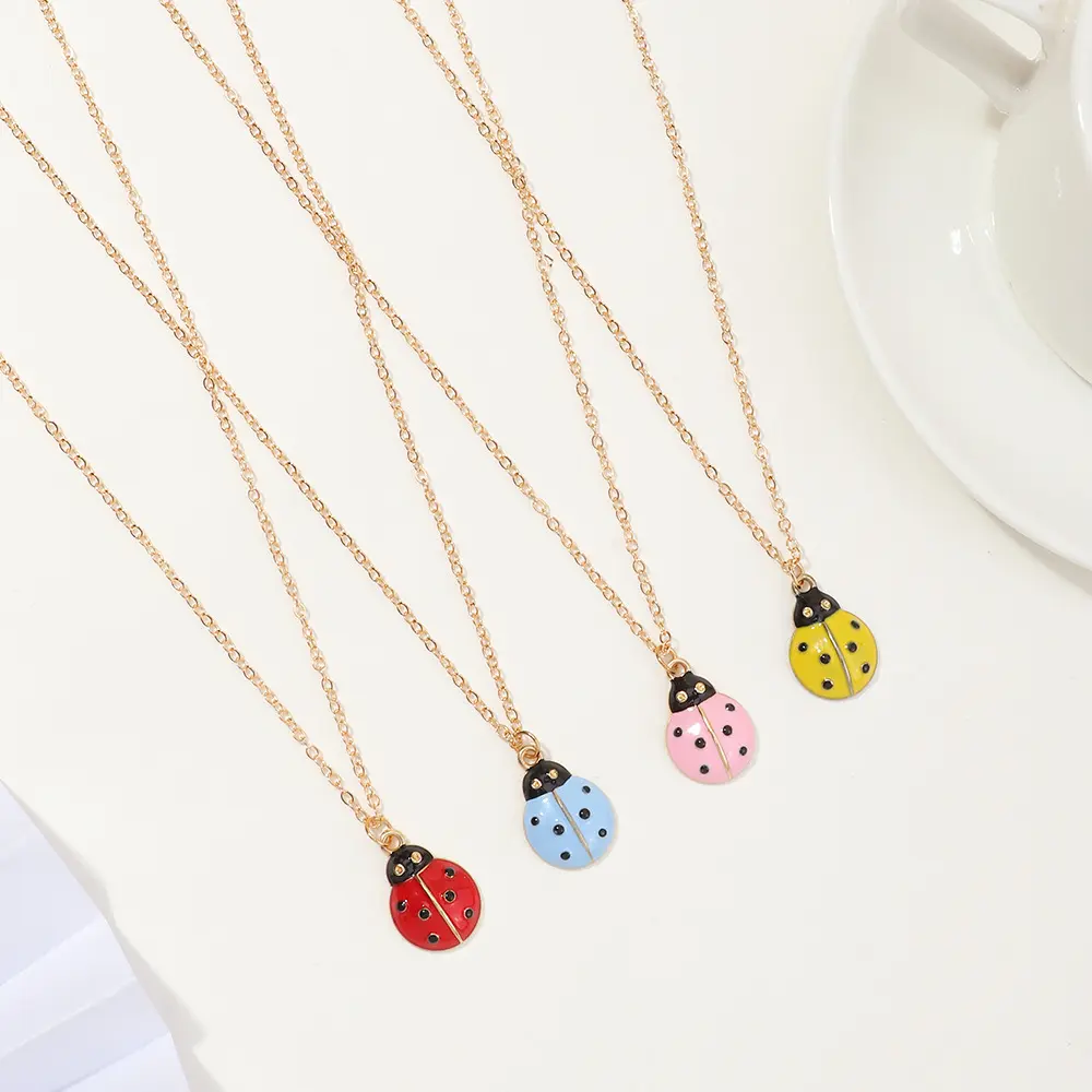 Bán Chạy Nhất Thời Trang Men Trang Sức Vòng Cổ Bọ Rùa Cho Trẻ Em Magical Ladybug Vòng Cổ Bạn Bè Tốt Nhất Quà Tặng