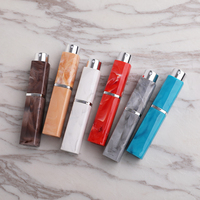 Flacon de parfum rectangulaire portable avec bouchon à vis, atomiseur rechargeable, pompe pulvérisatrice, distributeur d'huile d'olive avec boîte personnalisée