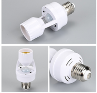 Support de lampe LED avec capteur de mouvement infrarouge PIR 360 degrés, prise B22, interrupteur
