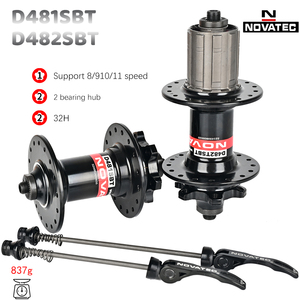 Bujes Novatec D481SBT para MTB de 32 Agujeros en Aleación de Aluminio, Bujes con Rodamientos Delantero y Trasero para Bicicletas de Montaña de <span class=keywords><strong>8</strong></span>/9/10/11 <span class=keywords><strong>Velocidades</strong></span>, <span class=keywords><strong>Cassette</strong></span> <span class=keywords><strong>Shimano</strong></span> HG - Product Image 4