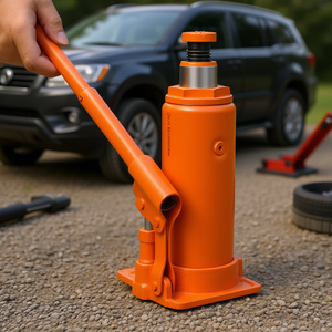 Gato hidráulico para coche de 10 toneladas, altura de elevación de 9.3-18.5 pulgadas, para reparación de SUV, construcción de acero de alta resistencia - Product Image 2