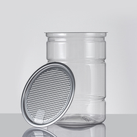 Bocaux en plastique PET transparents China Pivot 401, qualité alimentaire, faciles à ouvrir, pour biscuits, sucettes, bonbons, cosmétiques, capacité 450 ml
