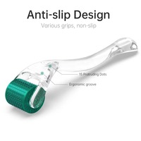 Rouleau Derma DRS 192 aiguilles économique avec poignée transparente en PC – Soin manuel de la peau – Améliore la texture de la peau – Livré avec un étui de rangement