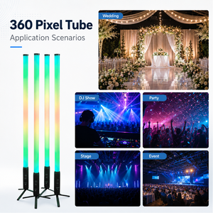 IP65 Waterproof 360° Pixel LED Tube Light Wireless DMX Battery Powered <b>RGB</b> Club Stage Stick Light - Product Image 6