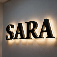 Letrero 3D con Retroiluminación, Letrero de Canal con Letras, Letrero LED Iluminado, Letrero LED Personalizado para Interiores, Logotipo para Pared Interior