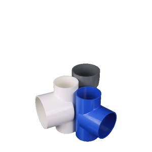 Raccords de tuyauterie PVC DAST en T, diamètre égal 20-110 mm, résistance chimique, bleu, blanc, gris, pour aquarium et usage DIY - Product Image 1