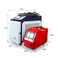 Machine de soudage laser portative 1500W 4 en 1, soudeuse laser à fibre pour acier inoxydable, aluminium, métal
