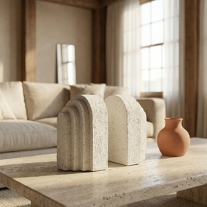 Serre-livres en résine à motif marbré, style Art Déco, design nordique transfrontalier, luxe léger, style Instagram, artisanat décoratif - Product Image 3