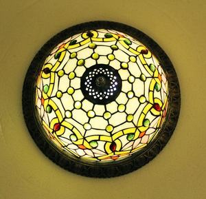 <span class=keywords><strong>Plafonnier</strong></span> de couloir vintage TFC-A87 de style Tiffany, en verre teinté <span class=keywords><strong>baroque</strong></span>, avec motif de lotus - Product Image 3