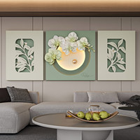 Peinture décorative murale moderne en résine, simple et élégante, de style luxe léger, pour salon, provenant de Chine continentale