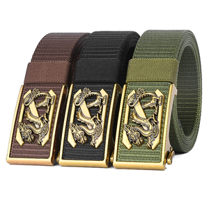 Pantaloni da Uomo in Poliestere Spesso 3,5 cm con Fibbia Automatica in Lega Personalizzata, Senza Fori, per Uso Interno Giovanile - Product Image 1