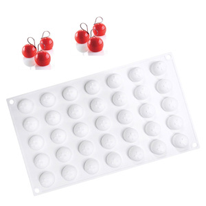 Round Mousse Cake Silicone Mold 35 Cavity With Rimmed Edges For French Dessert Chocolate DIY - Product Image 1