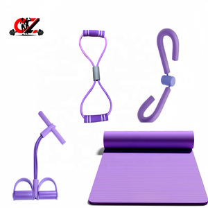 CZFIT Ensemble de fitness amélioré 4 pièces pour yoga et pilates : Tapis de yoga, Bande de résistance à pédale, Entraîneur de cuisses, Renforceur de poignée - Product Image 3