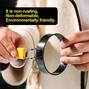 แม่พิมพ์แพนเค้กวงแหวนทำอาหารไข่สแตนเลสสำหรับทอดไข่และไข่เจียวสำหรับไข่ดาวแพนเค้กแซนวิชอาหารเช้า - Product Image 5