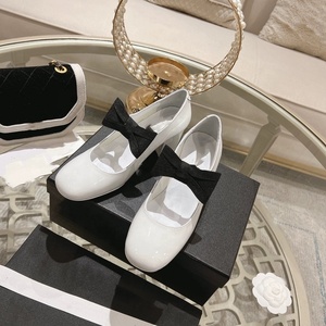 Zapatos de Ballet Mary Jane para Mujer 2024, de Alta Calidad, Tacón Medio, Cuero Patentado, con Lazo Grande, Transpirables, para Verano y Otoño - Product Image 4