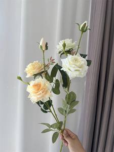 Buona qualità fiore finto <span class=keywords><strong>giardino</strong></span> rosa rosa rosa rosa rosa fiore artificiale per decorazione festa di nozze - Product Image 6