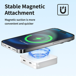 ผลิตภัณฑ์ใหม่ พาวเวอร์แบงค์แม่เหล็กไร้สายขนาดเล็ก 15W 5000mah สถานีพลังงานพกพา 20W PD มินิพาวเวอร์แบงค์สำหรับ <span class=keywords><strong>iPhone</strong></span> 16 - Product Image 4