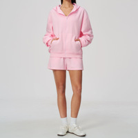 Le nouveau ensemble de sweats à capuche comprend un cardigan chaud en polaire avec fermeture éclair et capuche