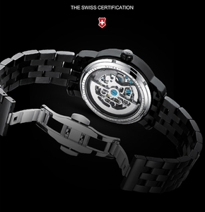 Montre automatique mécanique tourbillon de haute qualité pour homme, boîtier et bracelet entièrement en acier inoxydable ajouré, nouvelle montre-bracelet cadeau 2026 - Product Image 6
