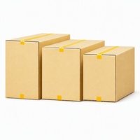 Boîte de livraison postale en carton ondulé Kraft RSC à fentes, robuste, avec impression de logo personnalisée, pliable et emballée à plat