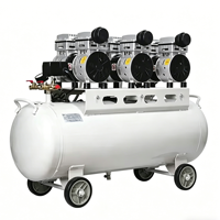 Compresseur d'air silencieux Vexor 6HP 150L/200L sans huile, portable, refroidi par air, industriel, avec moteur de pompe, 220V 1500W*3