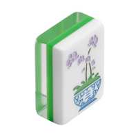 Ensemble de Mahjong de luxe moderne en acrylique de couleur vert émeraude, 160 pièces, personnalisable, multicouche
