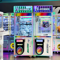 Machine de jeu d'arcade attrayante et lumineuse, machine à griffes, machine à grue à jouets colorée, machine à prix