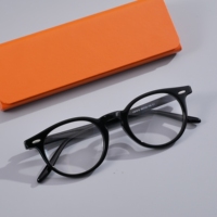 Monture de lunettes de vue unisexe vintage en acétate de luxe, anti-lumière bleue, design plein contour, construction durable, convient à toutes les formes de visage, usage quotidien pour adultes