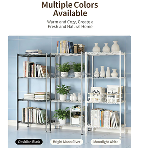 Étagère de rangement en fil métallique robuste en acier au carbone à 6 niveaux, capacité 75 kg, pour salle de bain, <span class=keywords><strong>cuisine</strong></span> et <span class=keywords><strong>salon</strong></span> - Product Image 5