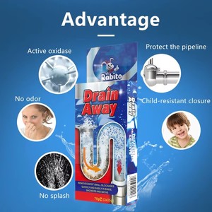 Agent de dragage de tuyaux en poudre en gros de Chine, nettoyant pour drain de tuyaux de salle de bain <span class=keywords><strong>WC</strong></span> - Product Image 3