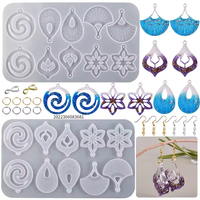 Cetakan Resin Silikon Anting Bentuk Beragam untuk Resin Epoksi