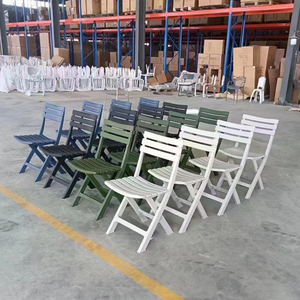 Polyethylene nhựa màu đỏ gấp ghế Stackable xách tay cho cuộc họp bên tổ chức sự kiện cho Thuê Ngoài trời có thể gập lại bảng - Product Image 6