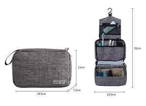 Supplier Design Custom Waterproof Large Organizer Cosmetic <b>Makeup</b> Storage Buckle Foldable Hanging Travel Toiletry Bag for Women - Product Image 2