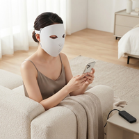 Masque facial LED à spectre complet 415nm 630nm 850nm 1072nm, équipement de beauté pour la luminothérapie
