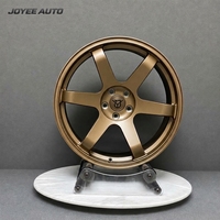 Jantes en alliage forgé sur mesure, 1 pièce, bronze mat, 6 branches, 17, 18, 19, 20 pouces, 5x100, 5x112, 5x114.3 pour voitures de course JDM