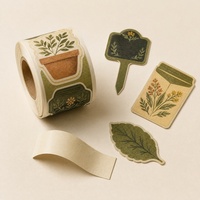 Étiquette autocollante personnalisée sur le thème du jardin pour l'emballage des plantes, les sacs en papier et la décoration de cadeaux