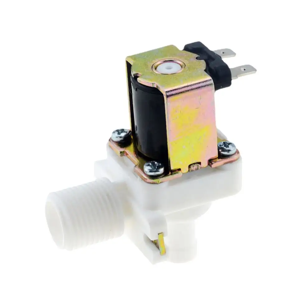 NC G1/2 DN15 Water Dispenser Inlet Plastic Solenoid Valve Quarter External Thread Outlet 12mm Pagoda DC24V 12V AC 220V 110V