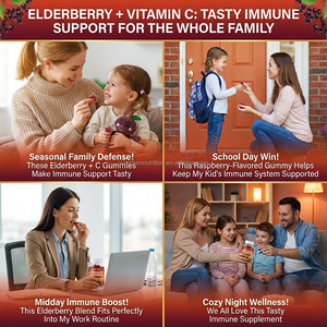 Suplementos <span class=keywords><strong>de</strong></span> saúco <span class=keywords><strong>de</strong></span> fábrica <span class=keywords><strong>de</strong></span> etiqueta privada OEM buen sabor <span class=keywords><strong>zinc</strong></span> y vitamina C natural soporte inmunológico orgánico <span class=keywords><strong>para</strong></span> mujeres y hombres - Product Image 5