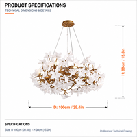 Lustres en cristal de cuivre faits à la main, hauteur réglable, dorés, lumière chaude 3000K, haute luminosité, éclairage moderne de luxe
