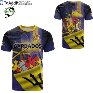 Camiseta con la <span class=keywords><strong>Bandera</strong></span> de <span class=keywords><strong>Barbados</strong></span> del Día de Errol Barrow 2026, Padre de la Independencia de <span class=keywords><strong>Barbados</strong></span>, Tela de Secado Rápido, Camisetas con Gráficos de <span class=keywords><strong>Barbados</strong></span> - Product Image 2