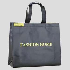 Bolsa de Compras Portátil Personalizada, Grande, Naranja, Impermeable, Recubierta, de Tela No Tejida, para el Hogar - Product Image 2