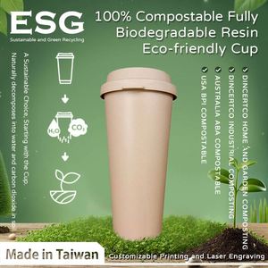 Fabricant de gobelets écologiques compostables biodégradables réutilisables sans plastique de 16 oz, vente en gros OEM ODM - Product Image 3