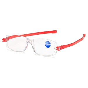 نظارات قراءة باللون الأحمر والأسود والأزرق ، وحجب الضوء الأزرق مع حقيبة للبيع بالجملة - Product Image 5