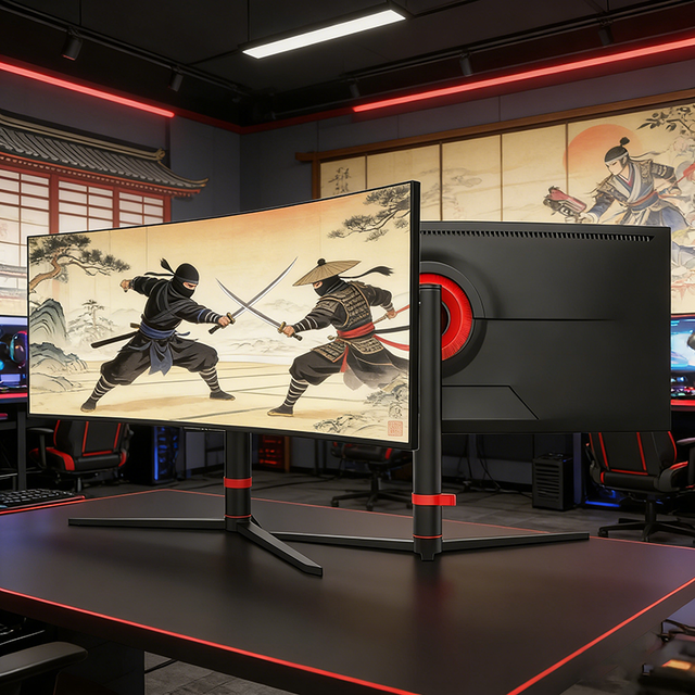 34 Inch Curved 165Hz Ultra-Wide 4K IPS Gaming Monitor High Color Gamut 3440x1440 Refresh Rate HD Desktop Display for Computers