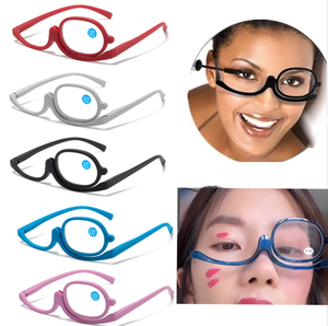 Gafas de lectura plegables con bisagra de resorte, giratorias 180 grados, delgadas, doradas/grises, de PC, modernas, OEM, para maquillaje, con filtro de luz azul - Product Image 2