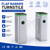 Mini-barrière à battants pour contrôle d'accès avec lecteur RFID, petit tourniquet piéton pour la sécurité des écoles et des bibliothèques