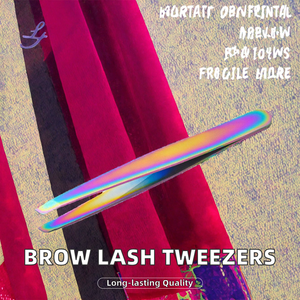 Recourbe-cils et pince à épiler pour sourcils, pointe inclinée, pince à épiler pour moustache, pince à épiler pour cheveux, acier inoxydable, durable, outils spéciaux - Product Image 2