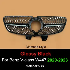 Rejilla Decorativa Frontal para Mercedes Benz Clase V W447 Facelift (2015-2023), Estilo de Malla Central, Kit de Carrocería - Product Image 6