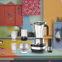 HappyPartner Mixeur multifonctionnel 6-en-1, mixeur, moulin à épices, blender et hachoir de haute qualité